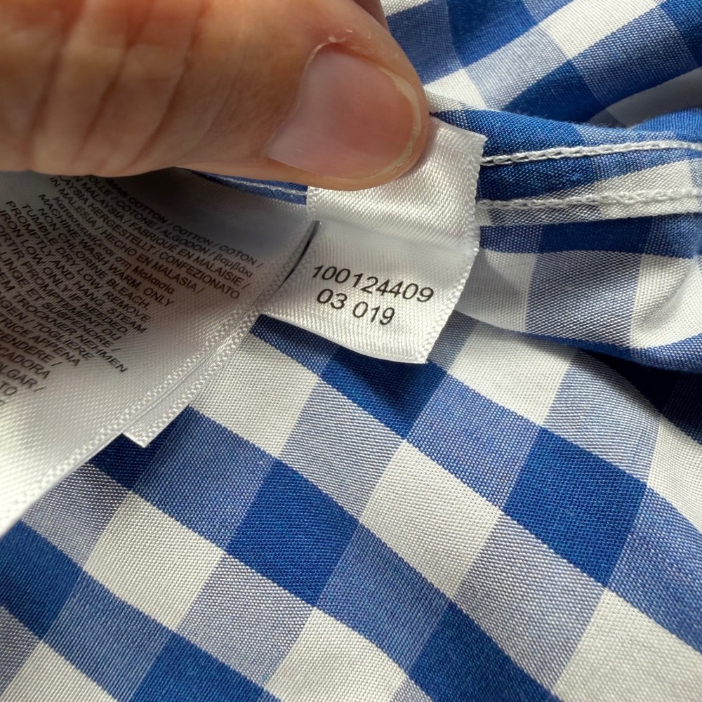 Brooks Brothers Regent Fit Blue Gingham Supima Cotton Non-Iron Shirt Mens L - Picture 6 of 9